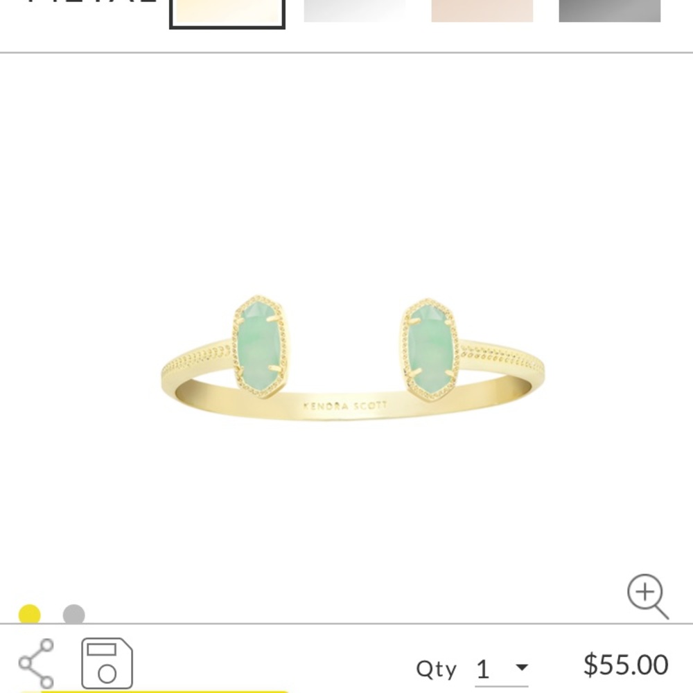 Kendra Scott “Elton” bracelet in chalcedony